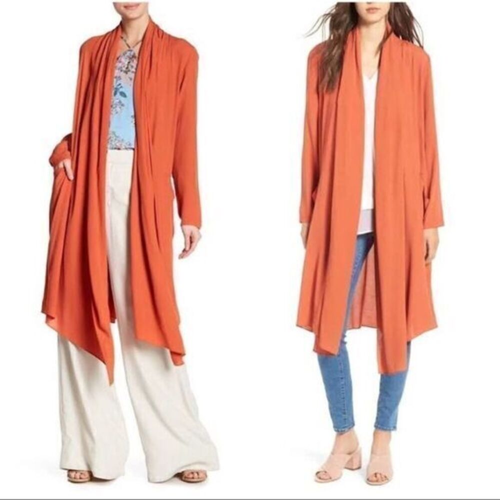 Line & Dot burnt orange Iglesia NWT duster size L